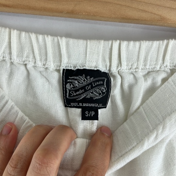 Shades of Linen Canadian-Made White Linen Beach Pants - Picture 5 of 9